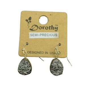 Dorothy Semi-Precious Drop Earrings With Gold Hooks